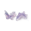 Butterfly with Flower Transparent Resin Cabochons FIND-L019-06B-2