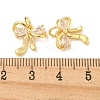 Rack Plating Brass Micro Pave Clear Cubic Zirconia Pendants KK-B093-01G-G-3