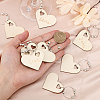 Globleland 1 Set Wood Wine Glass Charms AJEW-GL0001-65-4