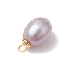 Natural Cultured Freshwater Pearl Rice Charms X-PALLOY-JF05078-01-5