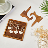Wooden Family Tree With Heart Tag Sign AJEW-WH0609-088-4