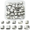 40Pcs 10 Styles 201/304 Stainless Steel Slide Charm STAS-CJ0003-16-1