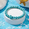 Synthetic Turquoise Turtle Beaded Stretch Bracelet BJEW-JB09699-03-2