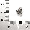 S925 Sterling Silver Cubic Zirconia European Beads STER-D300-15AS-3