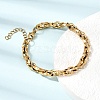 5.5MM 304 Stainless Steel Twisted Oval Link Chain Bracelets for Man and Women SA-CBAB767-17C-G-1