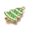 Christmas Theme Alloy Enamel Pendants ENAM-Q509-01KCG-14-2