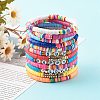 Handmade Polymer Clay Heishi Beads Stretch Bracelets Sets BJEW-SZ0001-59-21