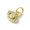 Brass Micro Pave Cubic Zirconia Charms KK-M283-19B-01-2