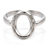 Non-Tarnish 304 Stainless Steel Hollow Oval Cuff Rings RJEW-N038-120P-3