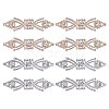 8 Pairs 2 Colors Alloy Plastic Interlocking Clasps FIND-CA0010-90A-1