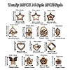 28Pcs 14 Styles Alloy Enamel Pendants FIND-TA0002-71-3