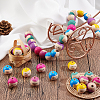 ARRICRAFT 40pcs 4 colors Wood Beads WOOD-AR0001-20-5