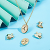 Beebeecraft 8Pcs 4 Style Brass Pendants KK-BBC0002-92-5