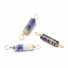 Natural Sodalite Connector Charms PALLOY-JF01454-03-1