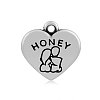 Heart with Word Honey 316 Surgical Stainless Steel Pendants STAS-I061-157-1