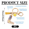 Alloy Resin Polygon Keychains KEYC-TADJ0002-03G-L-2