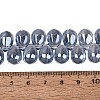 Electroplate Baking Paint Transparent Glass Beads Strands GL-N005-02A-C07-4