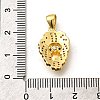 Rack Plating Brass Micro Pave Cubic Zirconia Enamel Pendants KK-L226-033G-02-3