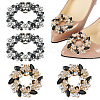 AHADERMAKER 4Pcs 2 Styles Flower Brass Rhinestone Shoe Decorations AJEW-GA0006-94A-1