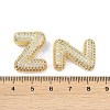 Brass Micro Pave Clear Cubic Zirconia Pendants KK-Z041-01G-Z-3