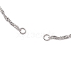 304 Stainless Steel Singapore Chain Slider Bracelet Making AJEW-JB01328-02-2