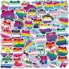 50Pcs Cartoon Frog PVC Adhesive Waterproof Stickers Self-Adhesive Stickers PW-WG910E5-01-1