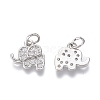 Brass Micro Pave Cubic Zirconia Pendants KK-G374-26P-2