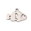 Non-Tarnish 201 Stainless Steel Pendants STAS-U016-08P-06-1