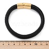 Braided Microfiber Leather Cord Bracelets for Women Men BJEW-D304-05G-02-3