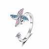 Windmill Rotating Ring with Rhinestones PW-WGBA00F-01-1