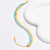 Fashionable and Elegant Brass & Glass Tassel Two Layer Multi-strand Anklets for Women XI4052-1