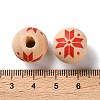 Printed Wood European Beads WOOD-Z002-08I-3