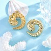 Rack Plating Brass Dangle Stud Earrings for Women EJEW-C125-23B-G-2