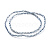 Electroplated Glass Beads Strands EGLA-H100-01-3