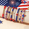 8Pcs 1Bag Rugby Polymer Clay Heishi & CCB Plastic Beaded Stretch Bracelets Set BJEW-PA0001-12A-4