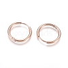 Ion Plating(IP) 304 Stainless Steel Huggie Hoop Earrings EJEW-F111-18mm-RG-2