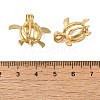 Brass Bead Cage Pendants KK-XCP0001-82G-3