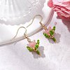 Flower Handmade Glass Seed Beads & Acrylic Beads Dangle Earrings EJEW-MZ00359-02-1