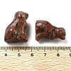 Natural Sesame Jasper Carved Dog Figurines DJEW-L023-A02-3