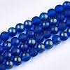 Spray Painted Glass Round Bead Strands DGLA-Q015-10mm-29-1