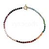 Cube Natural Agate Beaded Necklaces for Women NJEW-T017-06G-1