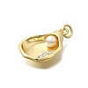 Brass & ABS Imitation Pearl Pendants KK-D339-11G-2