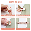 5Pcs 5 Colors Zinc Alloy with Crystal Rhinestone Cardigan Clips AJEW-AR0005-30-4