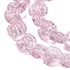 Electroplate Baking Paint Transparent Glass Beads Strands GL-CBA17FF-02G-3