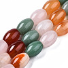 Natural Green Aventurine & Rose Quartz & Red Agate Beads Strands G-S364-093-1