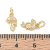 Brass Micro Pave Clear Cubic Zirconia Charms CU-CBADD0C-02G-3