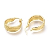 Brass Thick Hoop Earrings EJEW-H104-04G-3