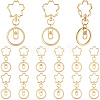 18Pcs Alloy Keychain Clasps KEYC-SC0001-72G-1