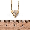 304 Stainless Steel Crystal Rhinestone Pendant Cable Chain Necklaces for Women NJEW-C062-01A-G-5