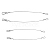 4Pcs 2 Style 304 Stainless Steel Safety Chain Wire Rope AJEW-SZ0001-71-1